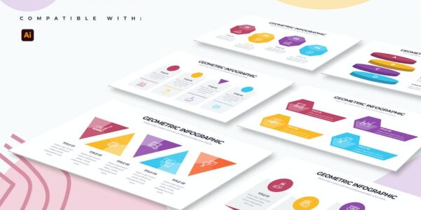 Banner image of Premium Business Geometric Illustrator Infographics  Free Download