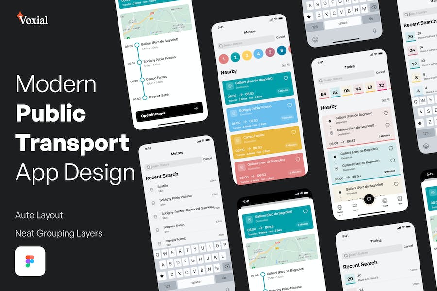 Banner image of Premium Modern Public Transport App Design  Free Download