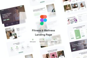 Banner image of Premium Fitness & Wellness Landing Page Website Design  Free Download