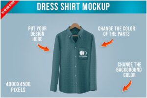 Banner image of Premium Dress Shirt on Hanger Mockup  Free Download