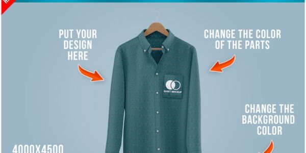 Banner image of Premium Dress Shirt on Hanger Mockup  Free Download