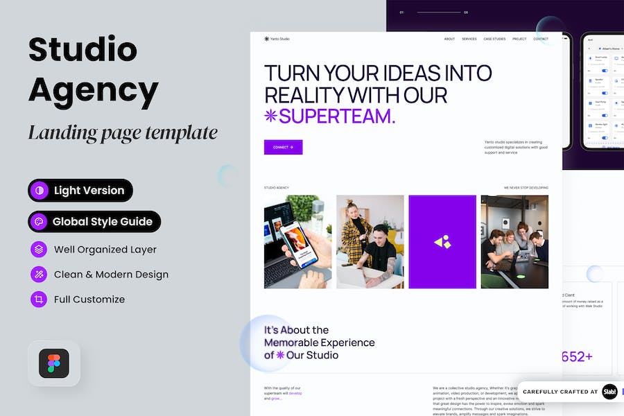 Banner image of Premium Yanto Studio Agency Landing Page  Free Download