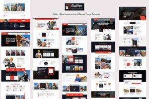 Banner image of Premium Ruffer Roof Construction & Repair Figma Template  Free Download