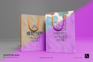 Banner image of Premium Shopping Bag Mockup  Free Download