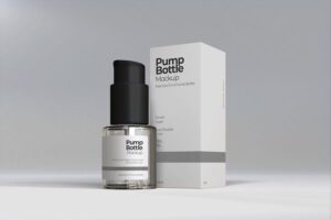 Banner image of Premium Cosmetic Pump Bottle Mockup  Free Download