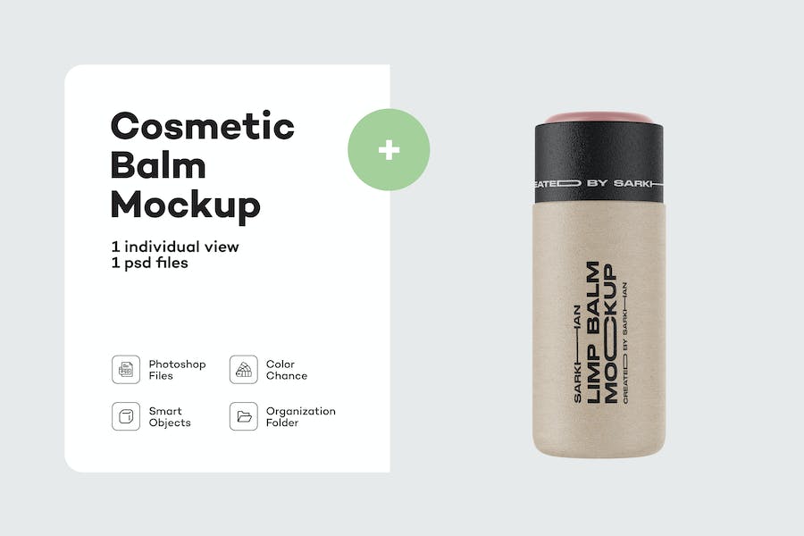 Banner image of Premium Kraft Paper Lip Balm Mockup  Free Download