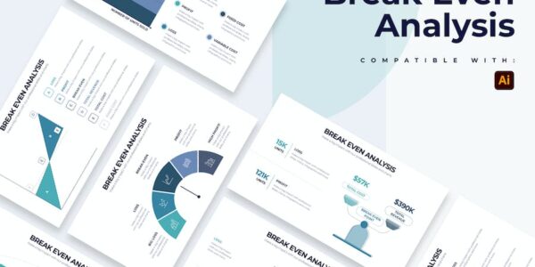 Banner image of Premium Business Break-Even Illustrator Infographics  Free Download