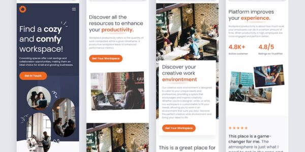 Banner image of Premium Cocaland Coworking Space Landing Page  Free Download