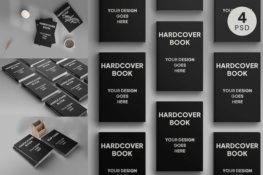 Banner image of Premium Hardcover Book Mockup Photoshop Template  Free Download