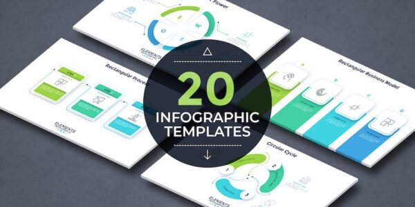 Banner image of Premium 20 Infographic Templates v.14  Free Download