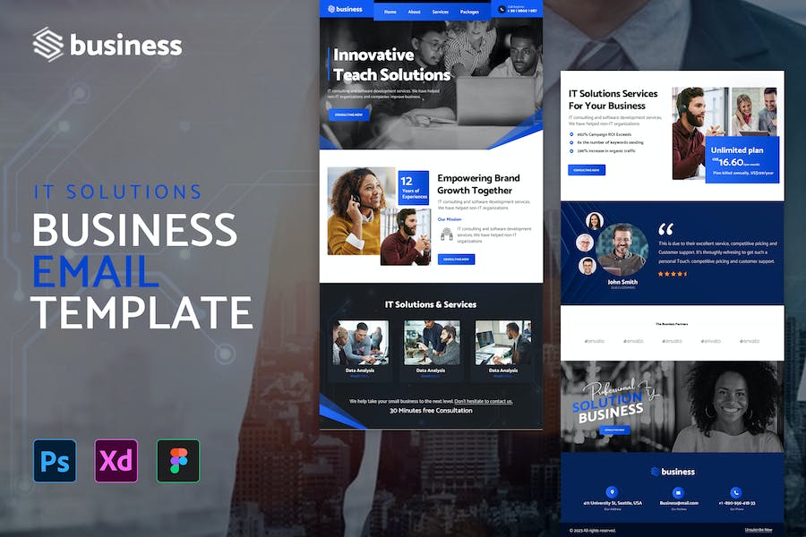 Banner image of Premium Business Email Newsletter Template  Free Download