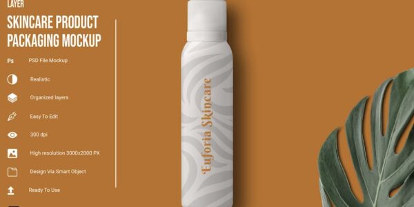 Banner image of Premium Skincare Productpackaging Mockup  Free Download