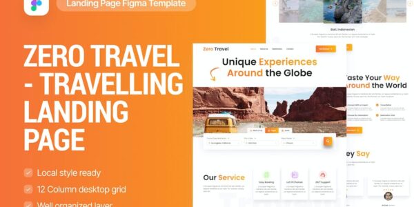 Banner image of Premium Zero Travelling Landing Page  Free Download