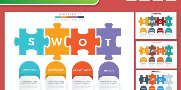 Banner image of Premium SWOT Infographics  Free Download