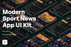 Banner image of Premium Modern Sport News App UI Kit  Free Download