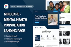 Banner image of Premium Mindcape Mental Health Landing Page  Free Download