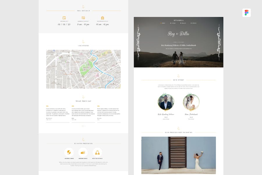 Banner image of Premium Wedding Invitation Template UI - Figma  Free Download