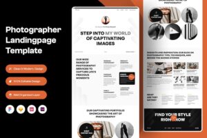 Banner image of Premium Photographer Landing Page  Free Download