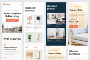 Banner image of Premium Coca Furniture Landing Page Responsive  Free Download