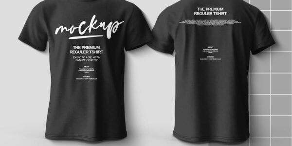 Banner image of Premium Premium Black Tshirt Mockup  Free Download