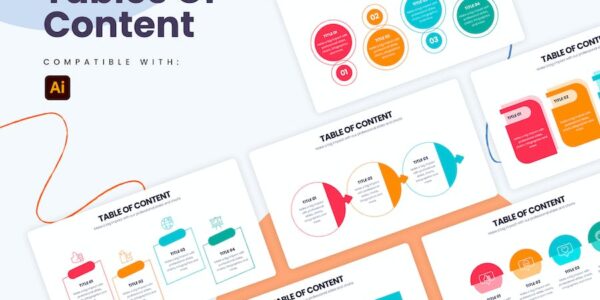 Banner image of Premium Business Table of Content Illustrator Infographics  Free Download