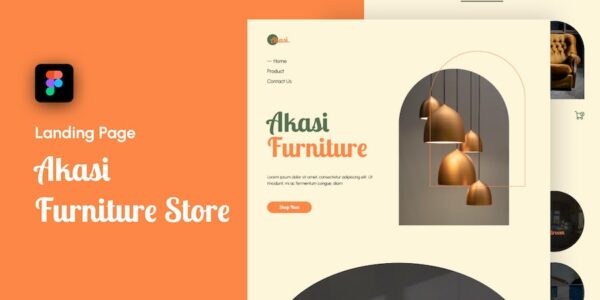 Banner image of Premium Akasi Elegant Furniture Store Landing Page  Free Download
