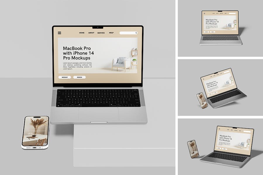 Banner image of Premium Laptop and Phone Mockup V1  Free Download
