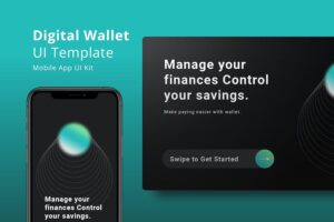 Banner image of Premium FBN Dark Digital Wallet UI Template  Free Download