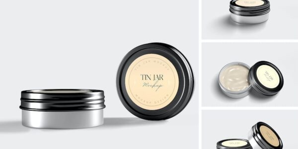 Banner image of Premium Cosmetic Tin Jar Mockup  Free Download