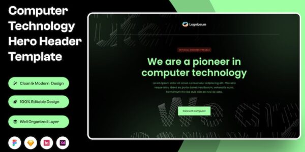 Banner image of Premium Computer Technology Hero Header Image  Free Download