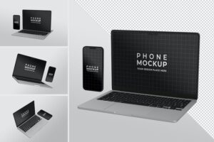 Banner image of Premium Macbook, Laptop & Phone Mockup  Free Download