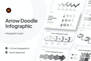 Banner image of Premium Arrow Doodle Infographic Asset for Illustrator  Free Download