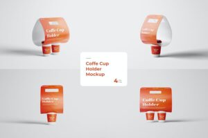 Banner image of Premium Coffee Cup Holder Mockup  Free Download