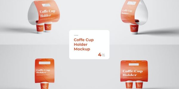 Banner image of Premium Coffee Cup Holder Mockup  Free Download