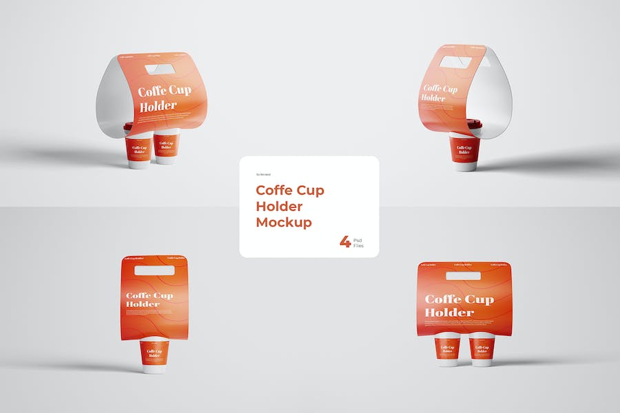 Banner image of Premium Coffee Cup Holder Mockup  Free Download