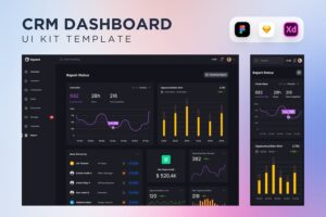 Banner image of Premium CRM Report Dashboard UI Kit  Free Download