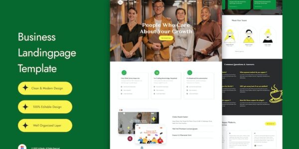 Banner image of Premium Zill Business Landing Page  Free Download