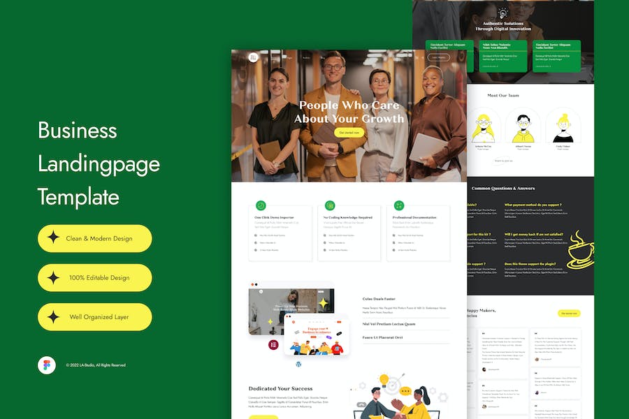 Banner image of Premium Zill Business Landing Page  Free Download