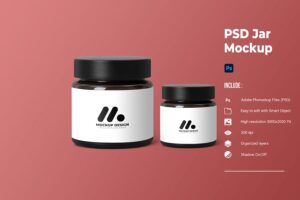 Banner image of Premium Jar Mockup  Free Download