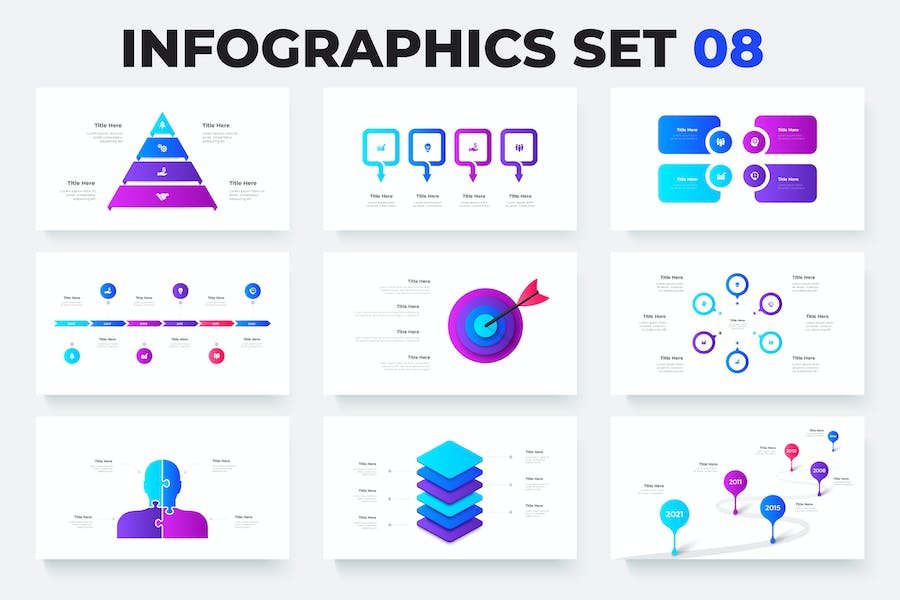 Banner image of Premium Infographics Elements Set 08  Free Download