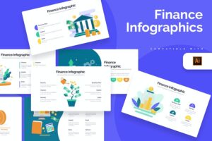 Banner image of Premium Business Finance Illustrator Infographics  Free Download