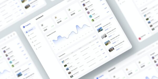 Banner image of Premium Analytic Dashboard UI Real Estate Figma Template  Free Download