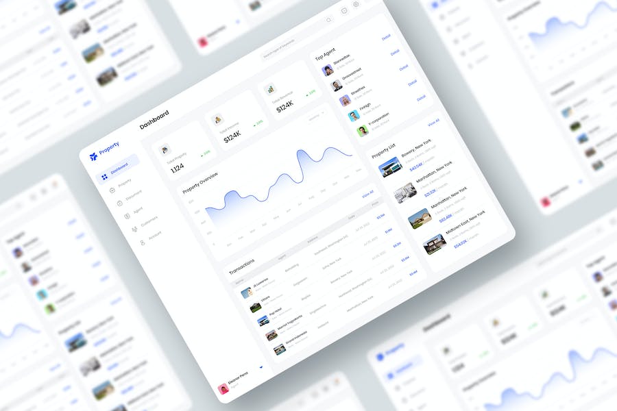 Banner image of Premium Analytic Dashboard UI Real Estate Figma Template  Free Download