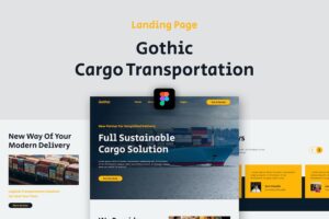 Banner image of Premium Gothic Modern Cargo Shipping Landing Page  Free Download