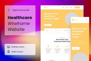 Banner image of Premium Healthcare Wireframe Website Template  Free Download