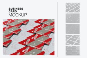 Banner image of Premium Set of Mosaic Business Cards Mockup  Free Download