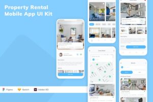 Banner image of Premium Property Rental Mobile App UI Kit  Free Download