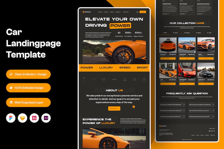 Banner image of Premium Car Landingpage Template  Free Download