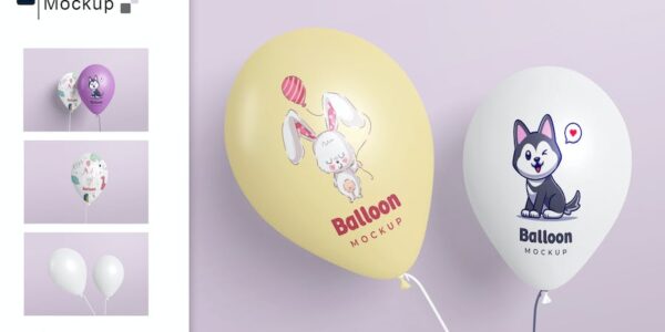 Banner image of Premium Balloon Mockup  Free Download
