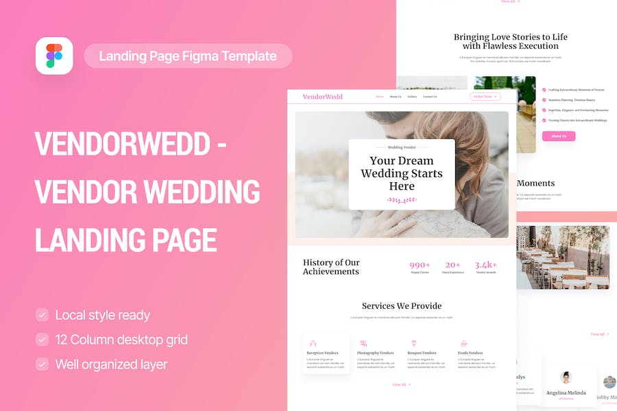 Banner image of Premium Vendorwedd - Wedding Vendor Landing Page  Free Download
